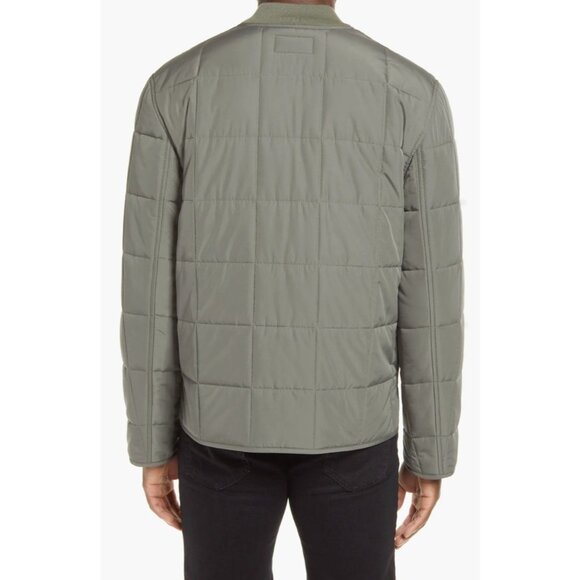 CLUB MONACO Green Quilted Polyester Lightweight Boxy Bomber Jacket, Size XS - Picture 4 of 14